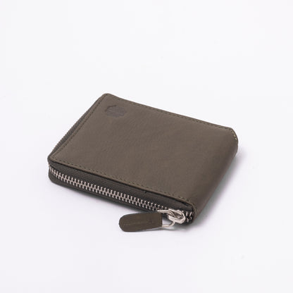 Cordobano Men's RFID Zip Around Wallet - Compact Bifold with 3 Card Slots and Coin Pouch - Genuine Leather