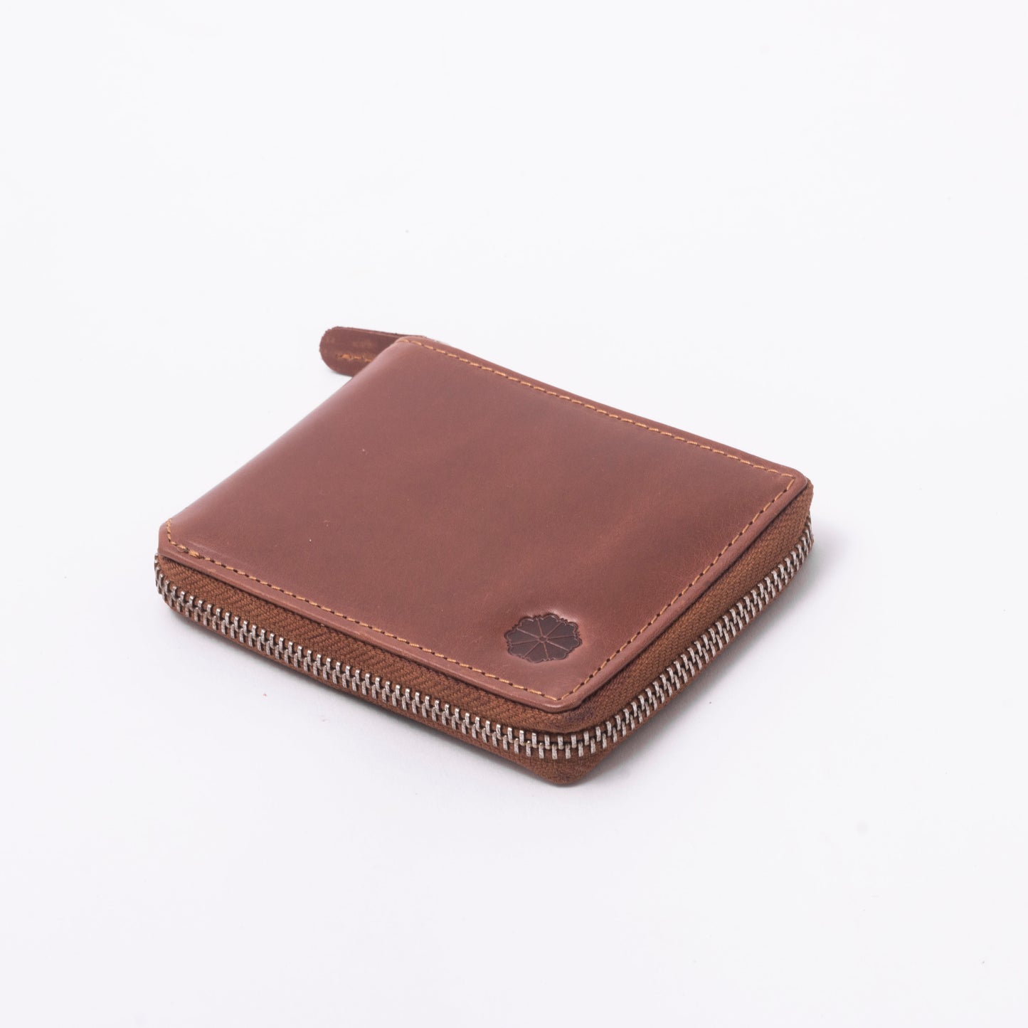 Cordobano Men's RFID Zip Around Wallet - Compact Bifold with 3 Card Slots and Coin Pouch - Genuine Leather