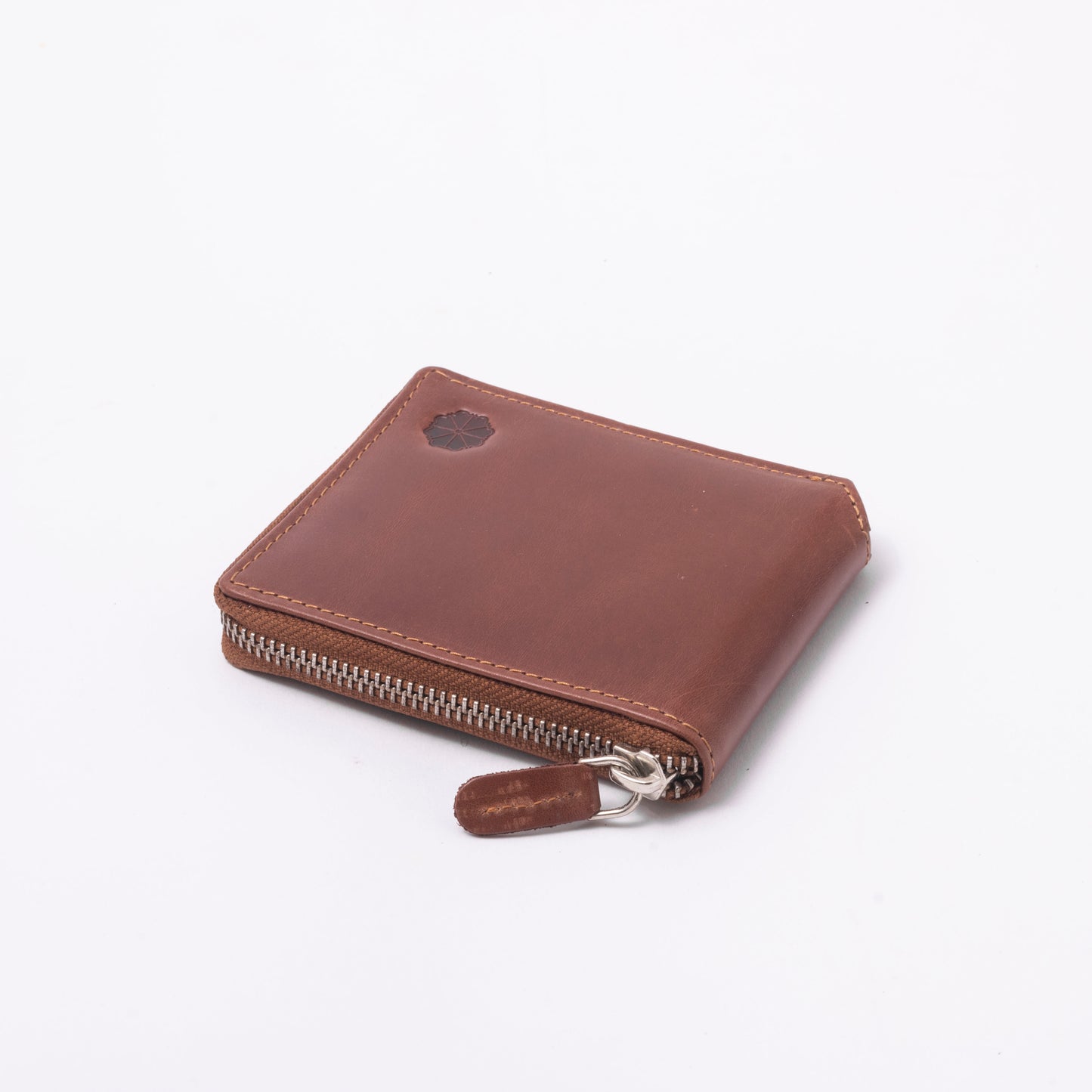 Cordobano Men's RFID Zip Around Wallet - Compact Bifold with 3 Card Slots and Coin Pouch - Genuine Leather