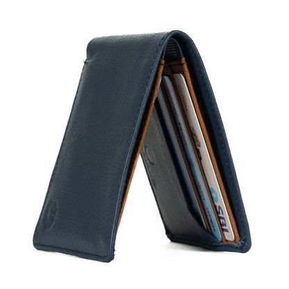 Compact Leather Wallet for Men | RFID Blocking | Bifold Design with 6 Card Slots