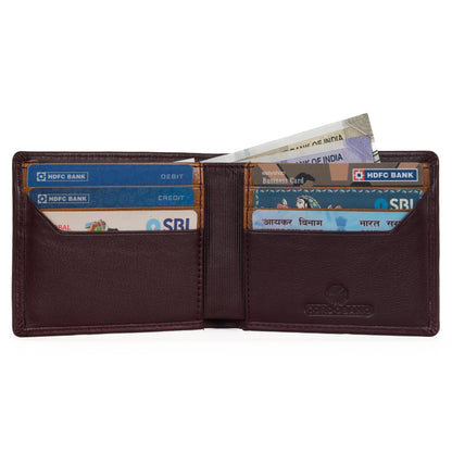 Compact Leather Wallet for Men | RFID Blocking | Bifold Design with 6 Card Slots