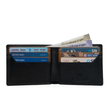 Compact Leather Wallet for Men | RFID Blocking | Bifold Design with 6 Card Slots